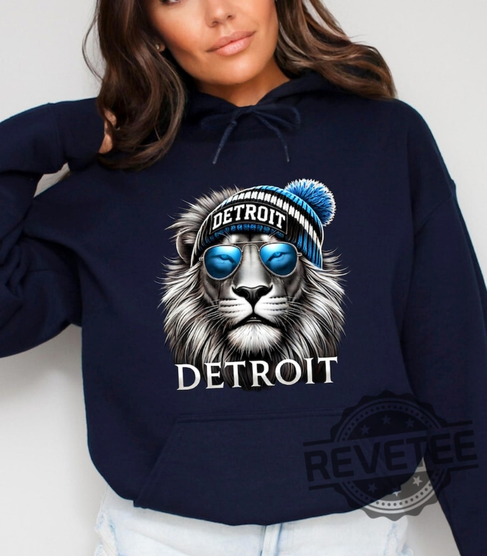 Detroit Lions Hoodie Tshirt Sweatshirt Detroit Fun Gifts For Fan Game Day Pullover Hoodies Sweater Crewneck Unique