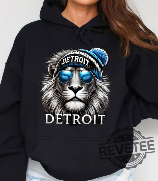 Detroit Lions Hoodie Tshirt Sweatshirt Detroit Fun Gifts For Fan Game Day Pullover Hoodies Sweater Crewneck Unique revetee 1 2