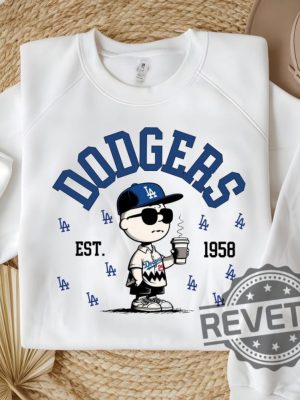 Los Angeles Dodgers 1958 Charlie Brown Sweatshirt Hoodie Tshirt Sweater Dodgers World Series Crewneck Disney Dodgers Tee Nfl Gifts