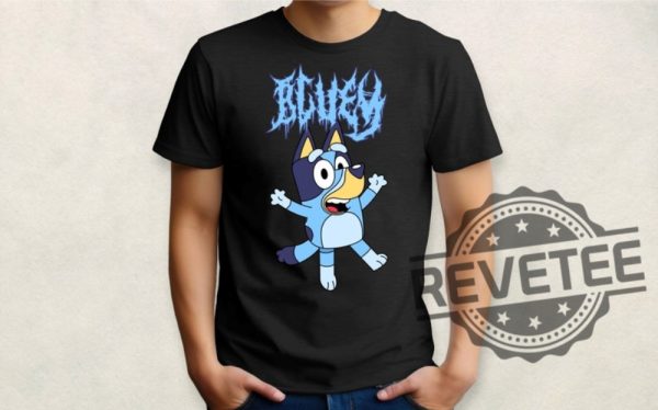 Bluey Punk Rock Heavy Metal Shirt Hoodie Sweatshirt Gift For Him Gift For Her Black Metal Goth Disney Crewneck Pullover Unique revetee 1