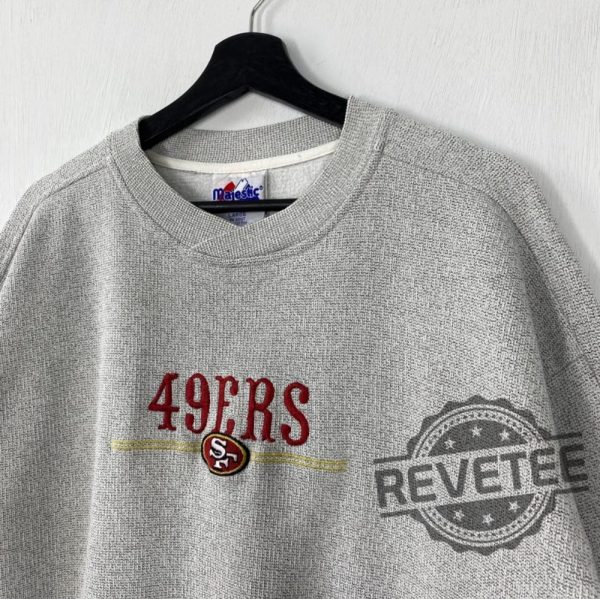 Vintage San Francisco 49Ers Embroidered Sweatshirt Tshirt Hoodie Sf 49Er Embroidery Crewneck Sweater Gift For Nfl San Niners Unique revetee 1 1