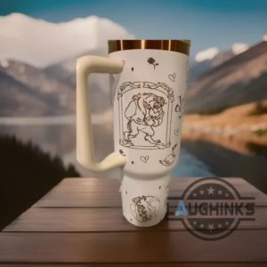 disney beauty and the beast 40oz engraved tumbler