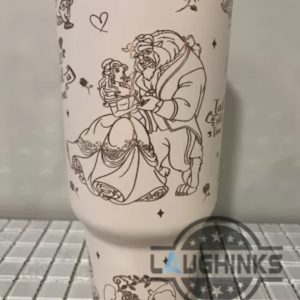 disney beauty and the beast 40oz engraved tumbler