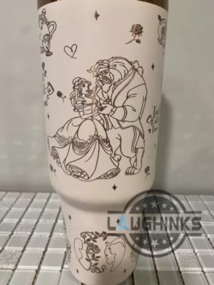 disney beauty and the beast 40oz engraved tumbler