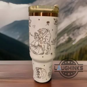 disney beauty and the beast 40oz engraved tumbler