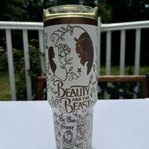 40oz engraved disney beauty and the beast tumbler