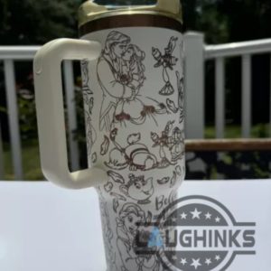 40oz engraved disney beauty and the beast tumbler