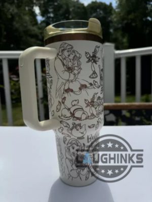 40oz engraved disney beauty and the beast tumbler