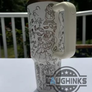 40oz engraved disney beauty and the beast tumbler