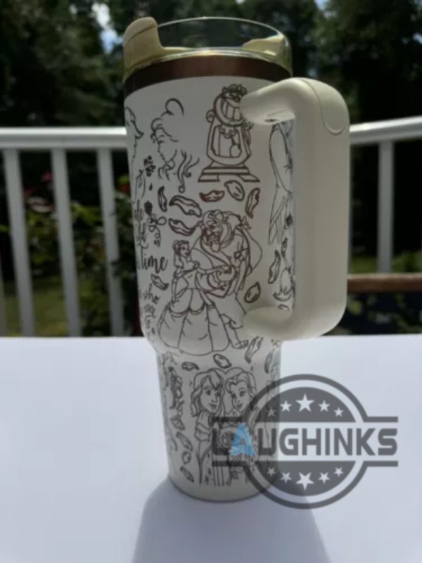 40oz engraved disney beauty and the beast tumbler