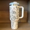 beauty and the beast engraved stanley 40oz tumbler dupe