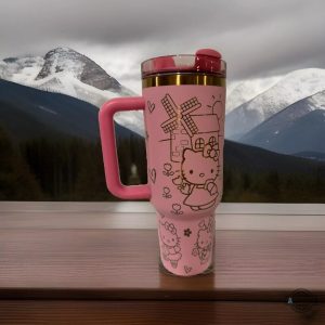 sanrio hello kitty 40oz engraved tumbler