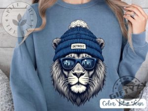 Detroit Football Lion Mascot Sweater Trendy Game Day Gift giftyzy 6