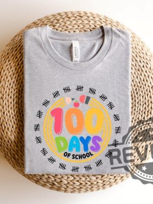 100 Days Of School Tshirt Hoodie Sweater Tee Gift For Him Her Celebration Back To School Shirts Gifts For Teacher Sweater Hoodies Unique revetee 1 1