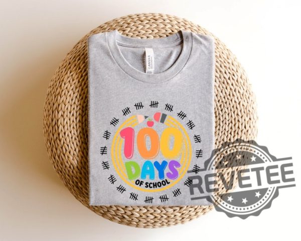 100 Days Of School Tshirt Hoodie Sweater Tee Gift For Him Her Celebration Back To School Shirts Gifts For Teacher Sweater Hoodies Unique revetee 1 1