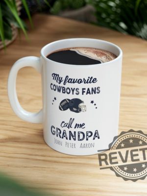 Dallas Cowboys Fan Gift Mug Custom Names Grandpa Gift Fathers Day Gift Ceramic Mug Tshirt Hoodie Sweatshirt Unique