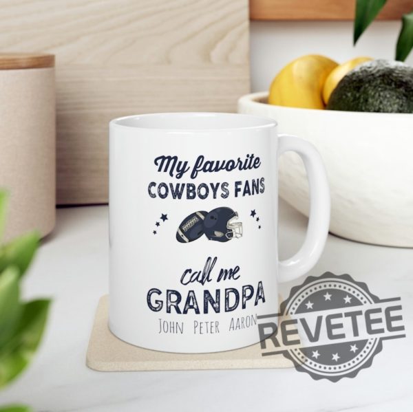 Dallas Cowboys Fan Gift Mug Custom Names Grandpa Gift Fathers Day Gift Ceramic Mug Tshirt Hoodie Sweatshirt Unique revetee 1 1