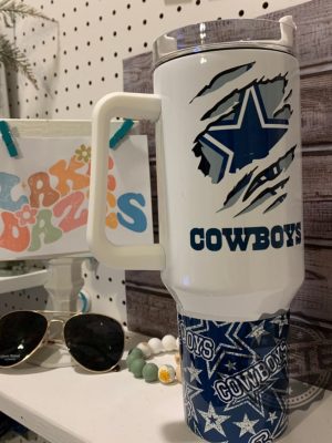 Dallas Cowboys Stanley Cup 40Oz Tumbler Gift For Cowboys Fan Mens Womens Unique revetee 1 1