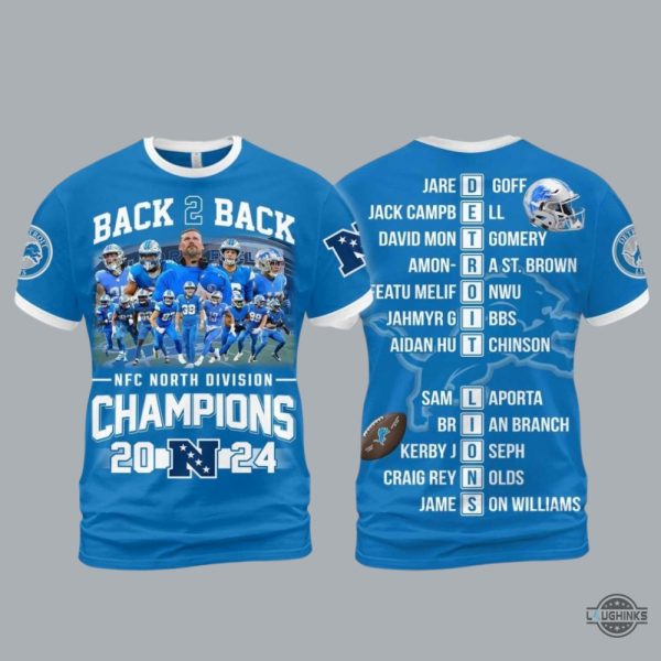 back to back detroit lions division champs shirt 2024