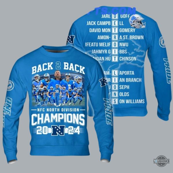 back to back detroit lions division champs shirt 2024