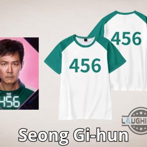 custom number squid game green player t shirt hoodie sweatshirt