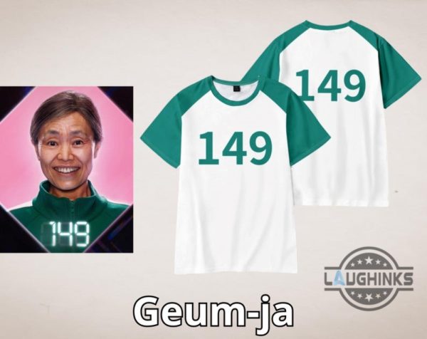 custom number squid game green player t shirt hoodie sweatshirt