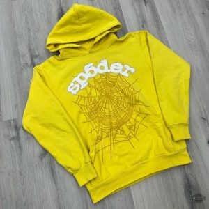 yellow sp5der hoodie t shirt sweatshirt reprinted replica