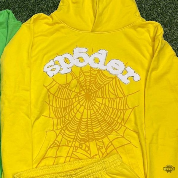 yellow sp5der hoodie t shirt sweatshirt reprinted replica