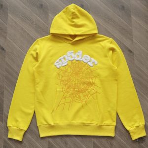 yellow sp5der hoodie t shirt sweatshirt reprinted replica