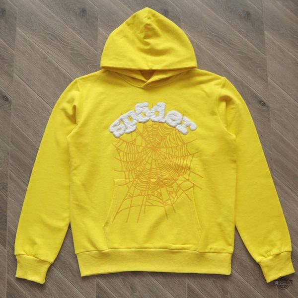 yellow sp5der hoodie t shirt sweatshirt reprinted replica