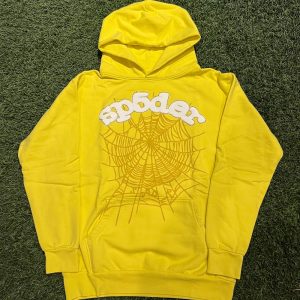 yellow sp5der hoodie t shirt sweatshirt reprinted replica