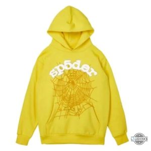 yellow sp5der hoodie t shirt sweatshirt reprinted replica