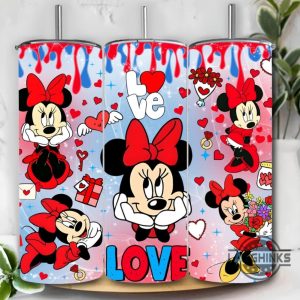 disney valentines couple cartoon 20oz skinny tumbler choose design