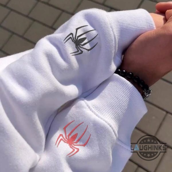 spider man embroidered hoodie t shirt sweatshirt for couple valentines day gift