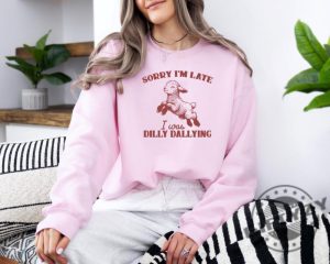 Sorry Im Late I Was Dilly Dallying Baby Lamb Cute Sheep Tee giftyzy 2