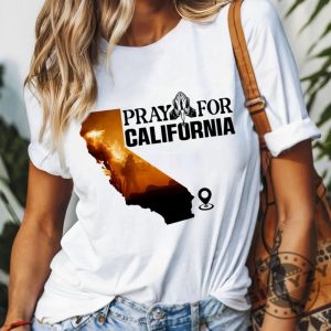 Pray For Los Angeles California Tshirt giftyzy 3