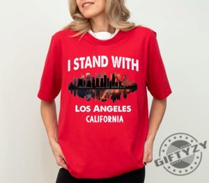 Pray For California Tee Support La Firefighters Shirt giftyzy 3