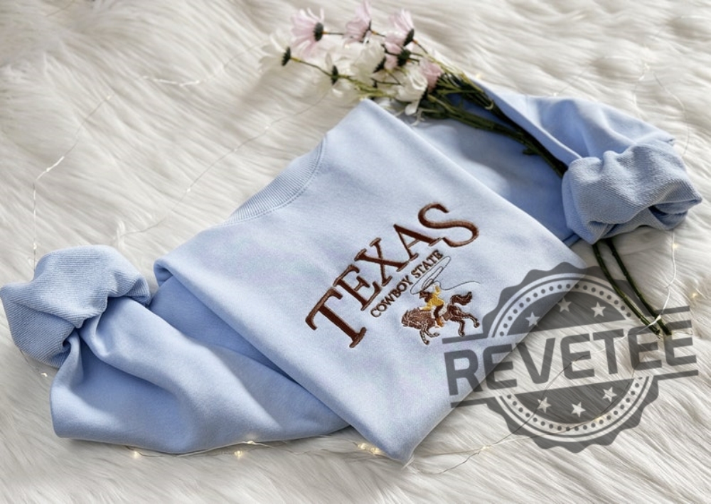 Texas Cowboy State Embroidered Sweatshirt Hoodie Tshirt Tee Gift Women Men Embroidery Hoodies Vintage Western Sweater Unique