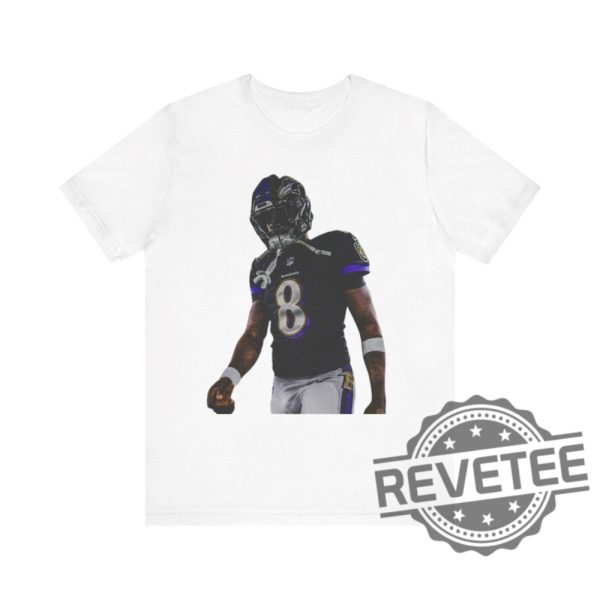 Lamar Jackson Baltimore Ravens No 8 Graphic Tee Shirt Hoodie Sweatshirt Tee Gift For Fan Apparel Game Day Nfl Sweater Unique revetee 1 1