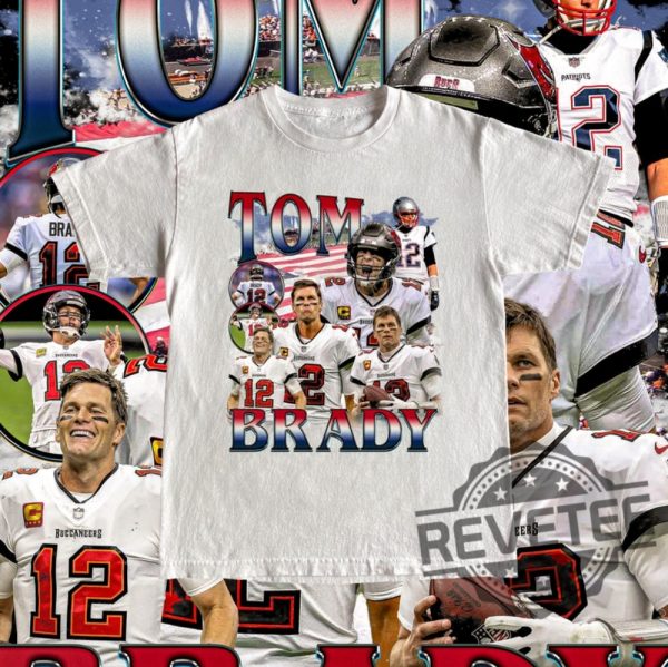 Vintage Tom Brady Tampa Bay Buccaneers Tshirt Hoodie Sweatshirt Tee Gift For Football Fan Crewneck Sweater Retro Nfl Gifts Unique revetee 1 1