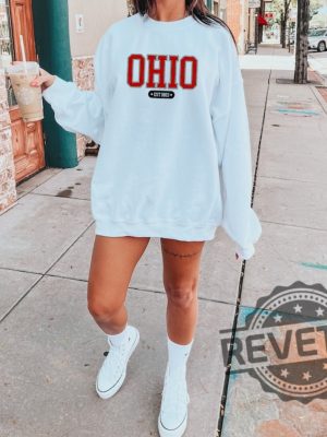 Ohio Est 1803 Sweatshirt Tshirt Hoodie Ohio State Buckeyes Shirts Vintage University Crewneck Game Day Apparel Columbus Oh Sweater revetee 1 1