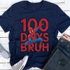 spider man 100 days of school bruh shirt