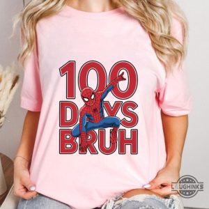 spider man 100 days of school bruh shirt