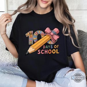 happy 100 days of school shirt black to school graphic tee for teacher