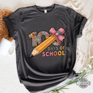 happy 100 days of school shirt black to school graphic tee for teacher