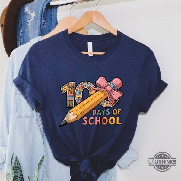 happy 100 days of school shirt black to school graphic tee for teacher