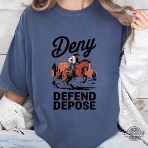 deny defense depose cowboy graphic tee shirt