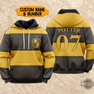 harry potter hufflepuff quidditch custom name number outfits uniform cosplay costume shirt laughinks 1