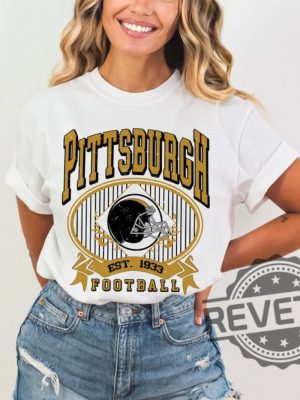 Vintage Pittsburgh Steelers Football Tshirt Hoodie Sweater Tee Gift For Fan Crewneck Game Day Shirts Pullover Hoodies Unique revetee 1 1