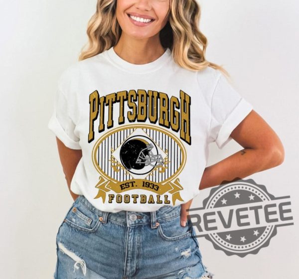 Vintage Pittsburgh Steelers Football Tshirt Hoodie Sweater Tee Gift For Fan Crewneck Game Day Shirts Pullover Hoodies Unique revetee 1 1